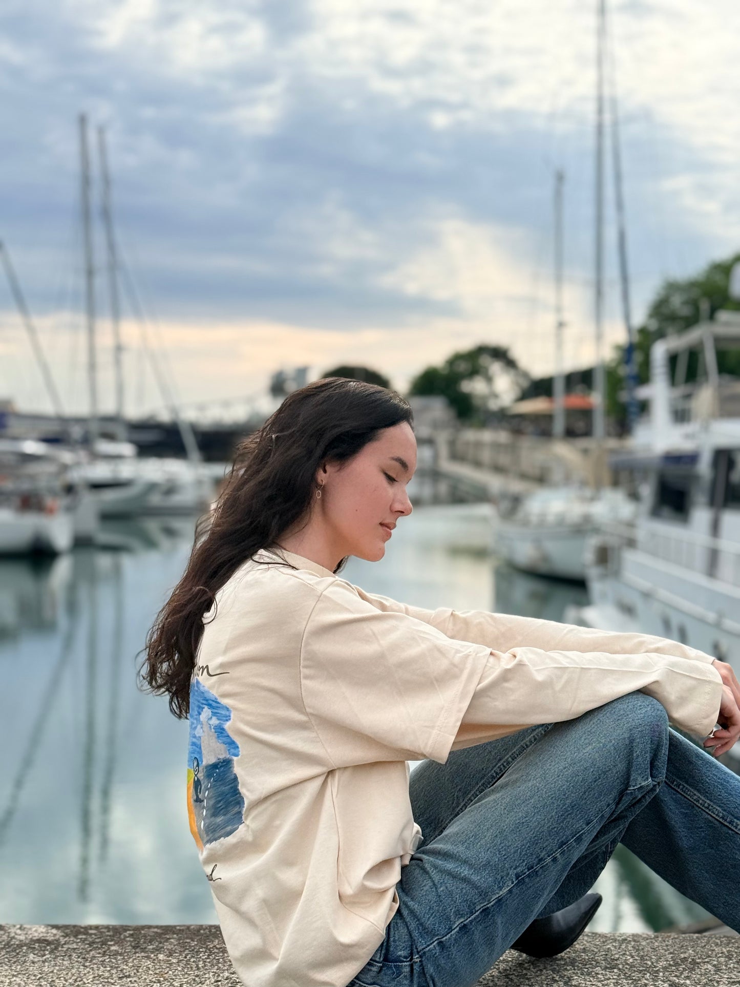 Double Sleeve - Split Beige